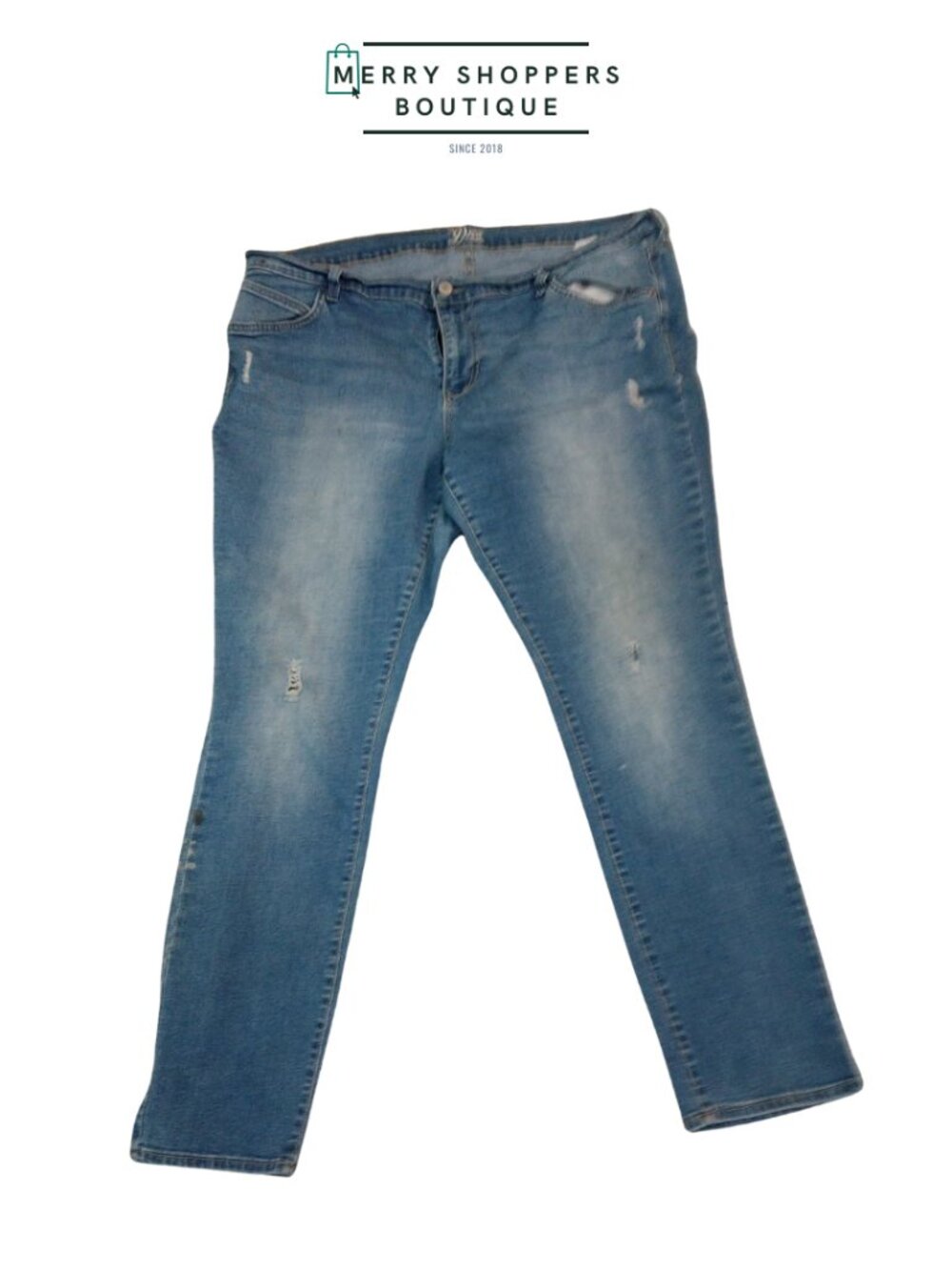 Old Navy Diva Light Wash Distressed Jeans
